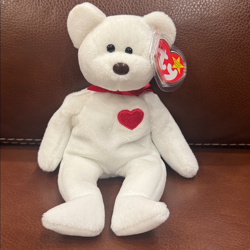 Ty Original Beanie Baby “Valentino” the Bear Retired Vintage Stuffed Plush